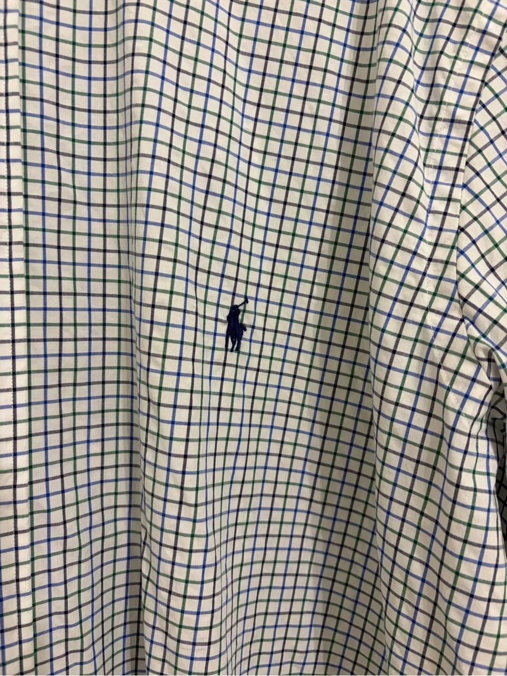 Polo by Ralph Lauren Blue & White Check Button-Down Dress Shirt